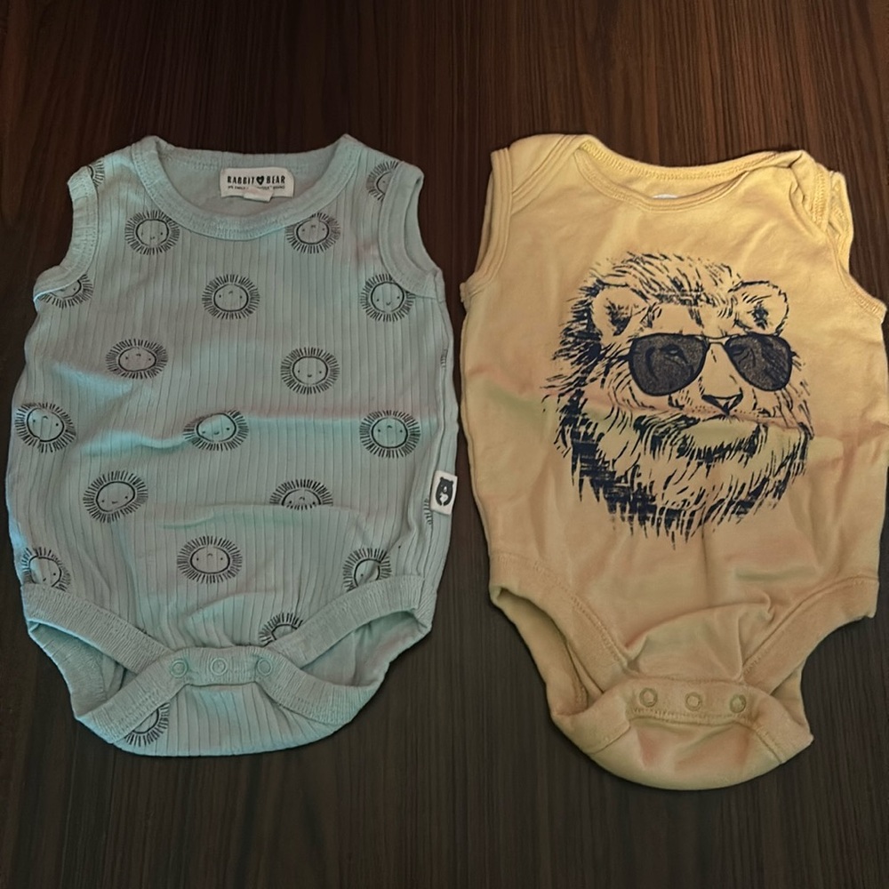 (3 for $15) 3-6 Month Baby Tank Top Onesie Bundle